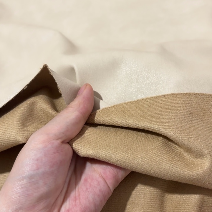 混纺浅卡其麂皮底薄款2米。 