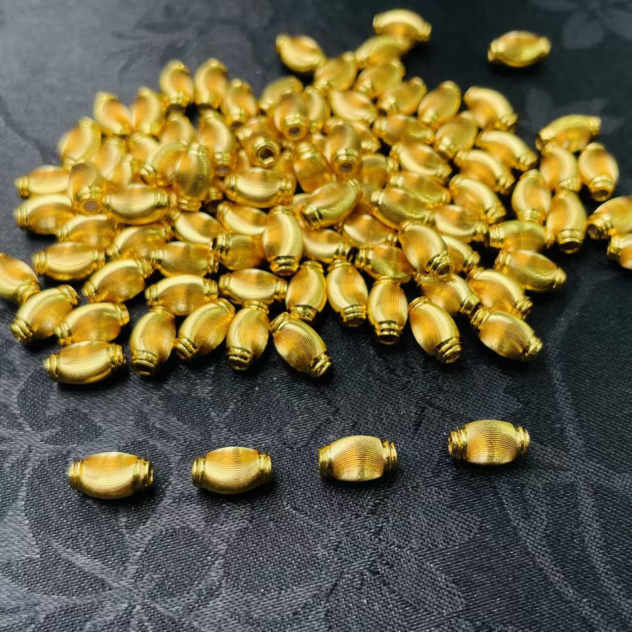 925银银制品 「戴琴珠宝」DQ5269-8.5*5mm左右猫眼橄榄珠