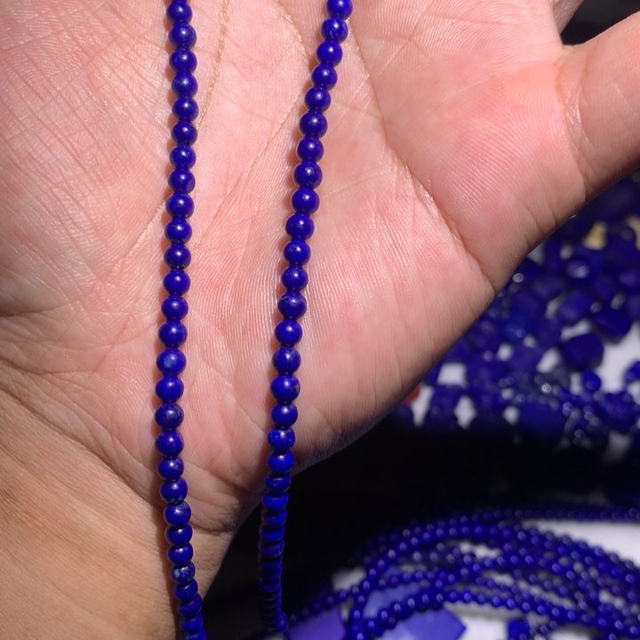 菲***属青金石未镶嵌4mm长链