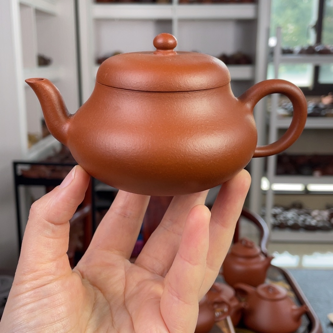 紫砂茶壶红泥君德180cc