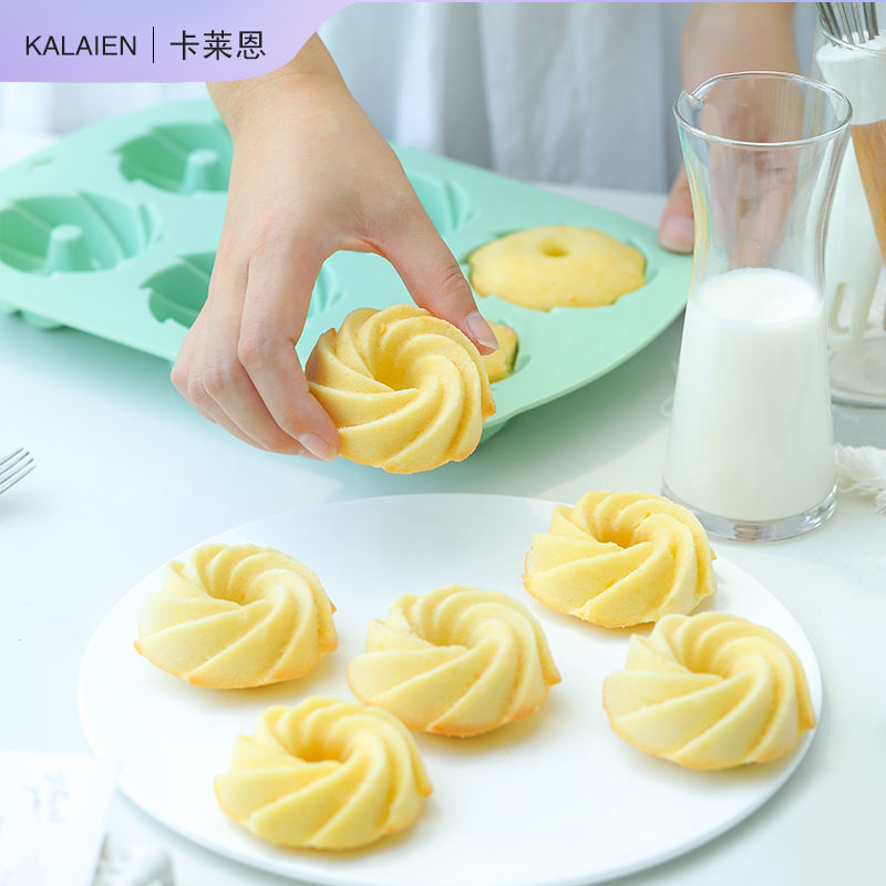 巧乐果6连旋风蛋糕硅胶模具