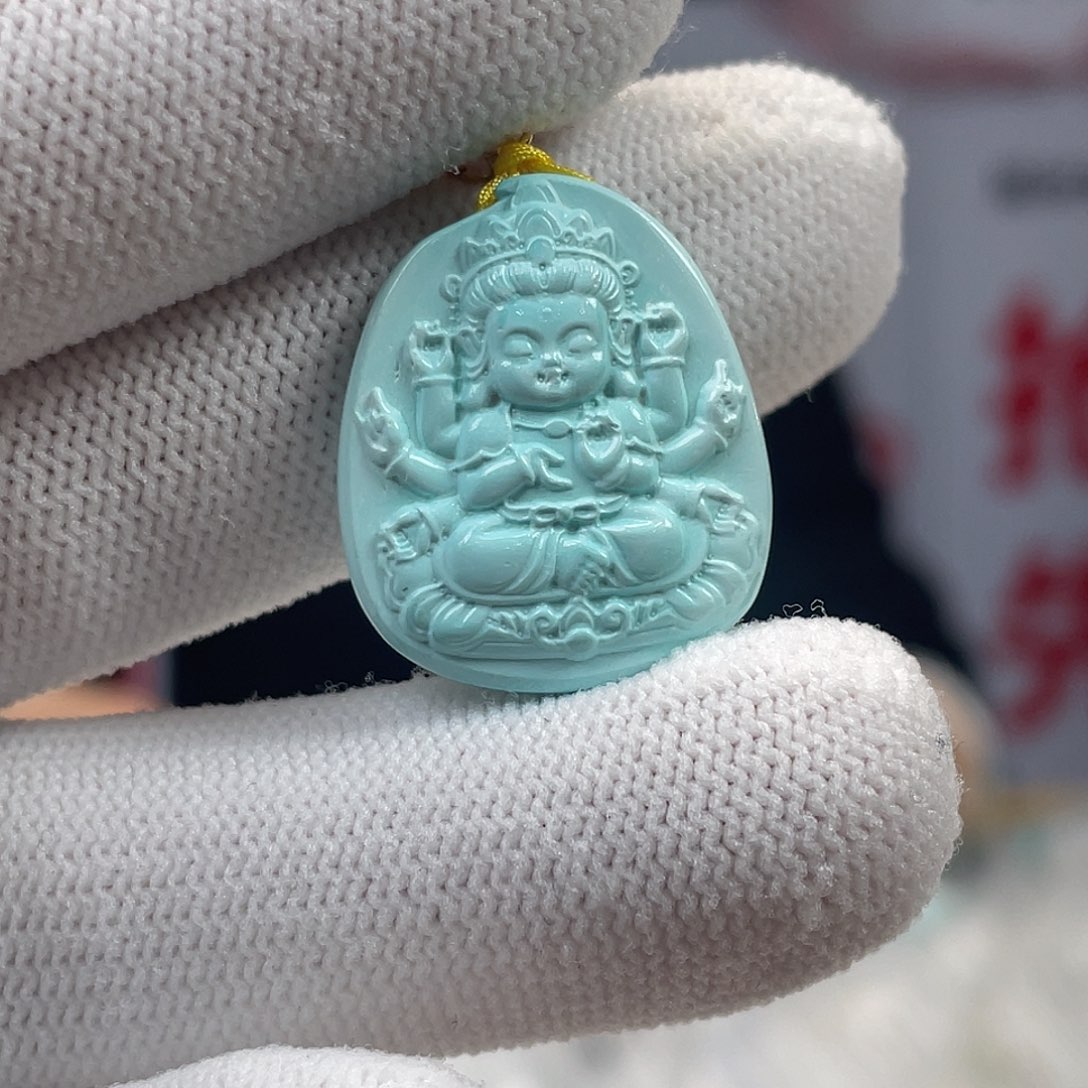 绿松石未镶嵌挂件