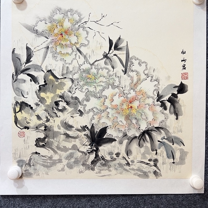 国画知鱼之乐纯手绘