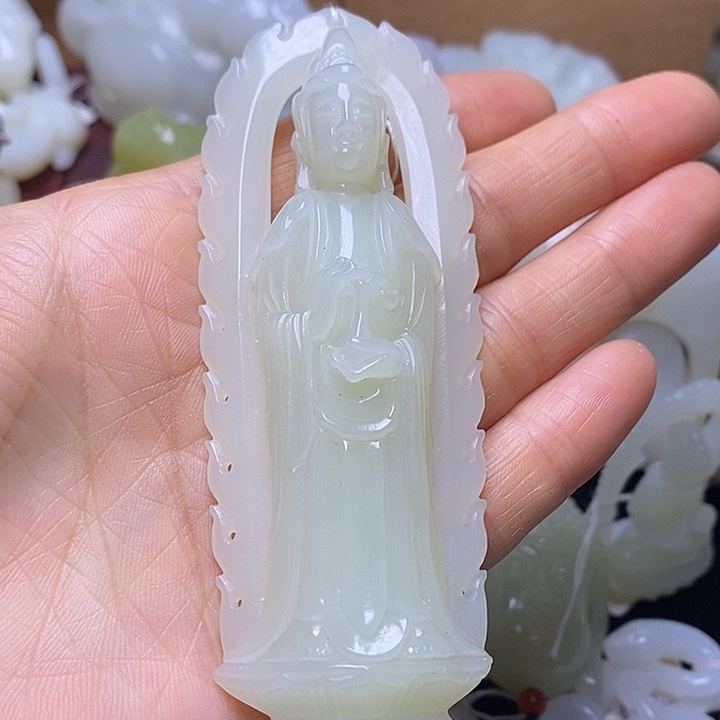 和田玉未镶嵌吊坠(不含链)