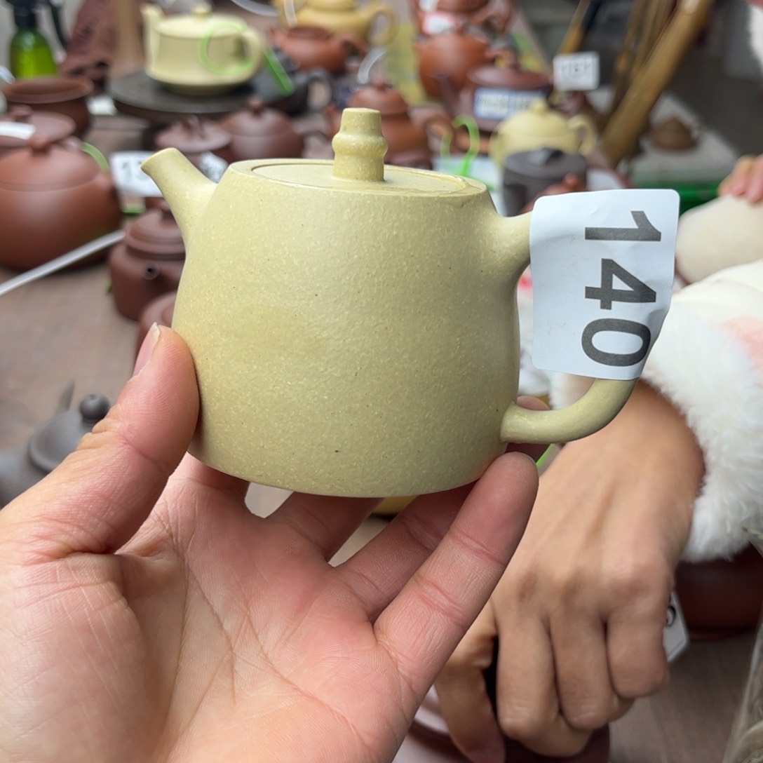 紫砂茶壶本绿汉铎200左右瑕疵