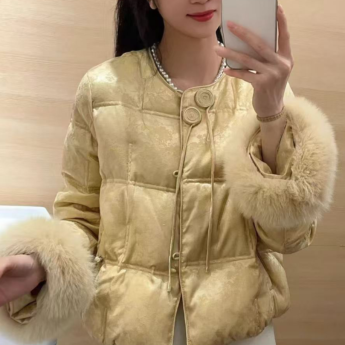 新中式国风流苏盘扣女2025冬季新款短款圆领石墨烯棉服外套