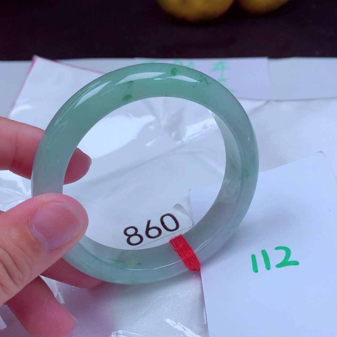 未镶嵌手镯翡翠缅甸天然A货翡翠手镯55.7