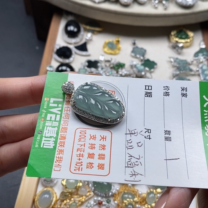 翡翠颈饰未镶嵌林***家翡翠