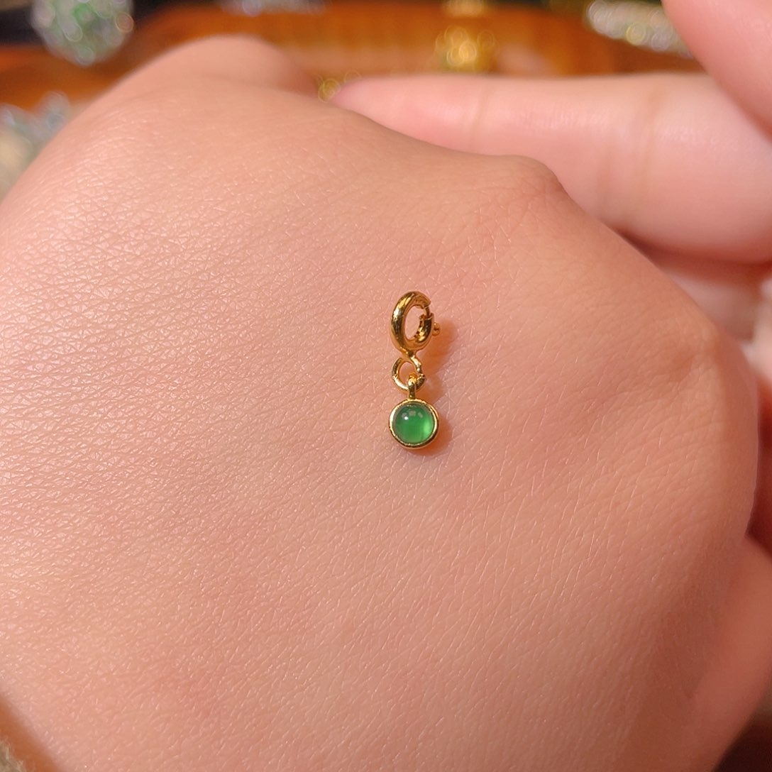 翡翠银S925镶嵌吊坠(不含链)