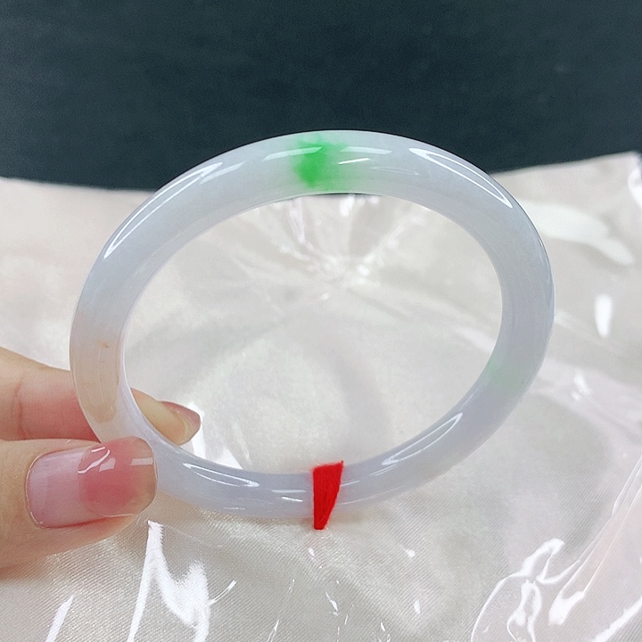 翡翠未镶嵌手镯圈56，04232