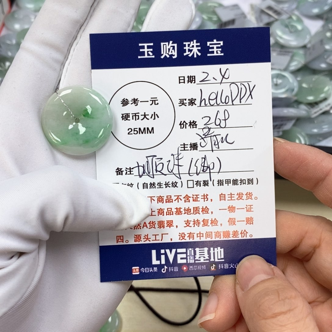 翡翠颈饰未镶嵌h****X平安扣