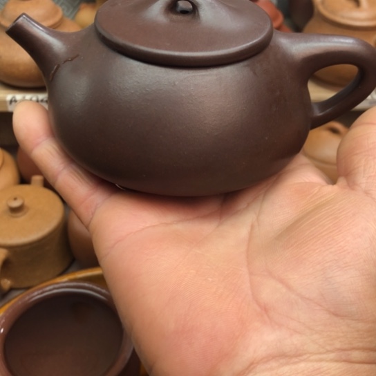 三***子茶壶紫砂紫泥石瓢200豪升左右