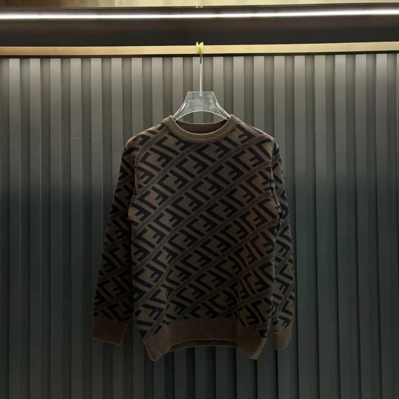 轻奢加厚保暖内搭高端奢侈品毛衣针织提花编织圆领百搭毛衣（君君)