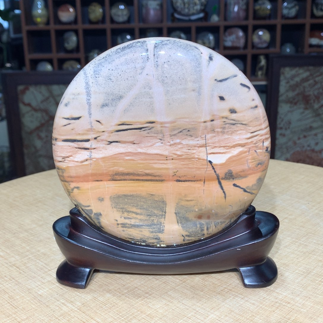 紫砂广西国画石摆件，收藏观赏