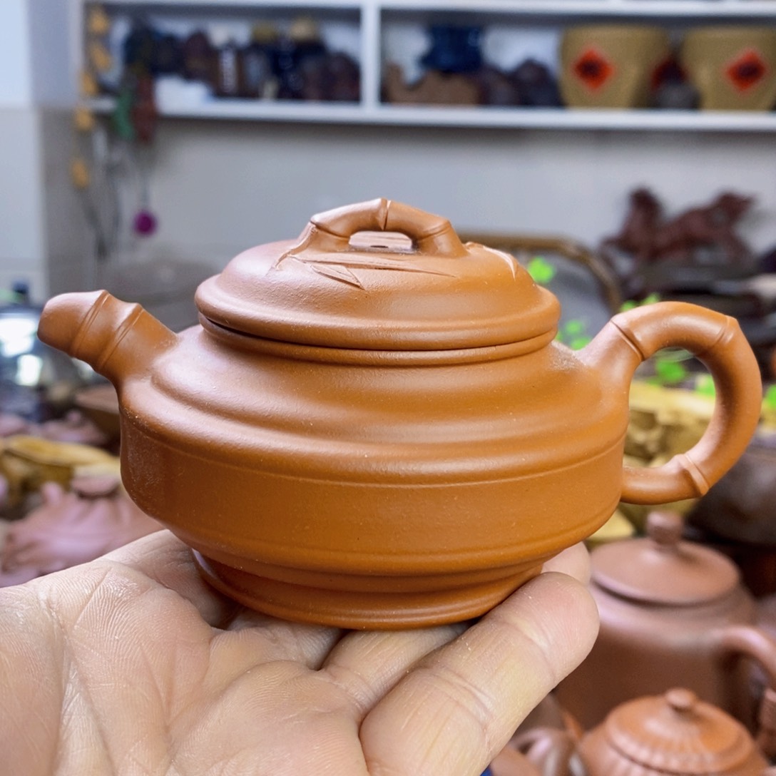 朱泥茶壶原矿紫砂