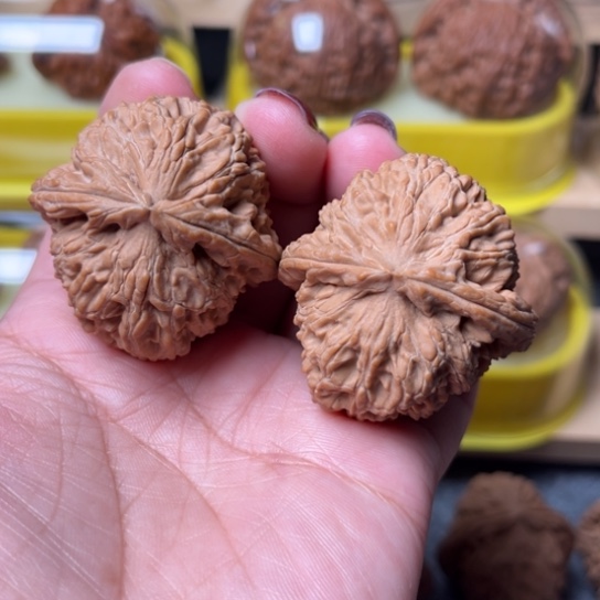 文玩核桃吊坠白狮子