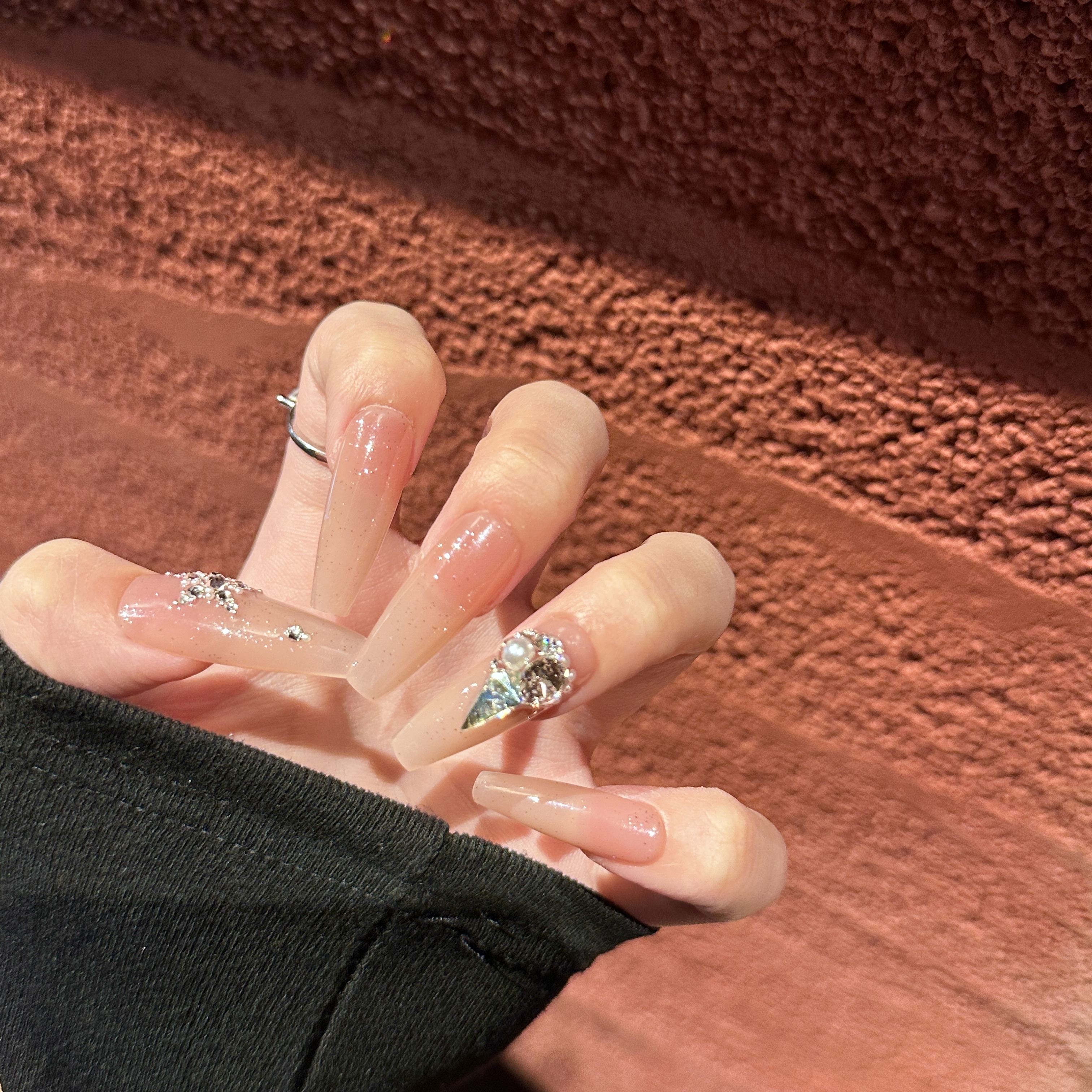 【冰淇淋】缇觅轻奢全华子钻纯手工可拆卸式穿戴甲