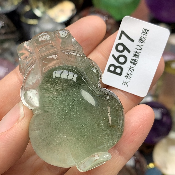 水晶天然水晶幽灵貔貅摆件定制打孔发未镶嵌星***