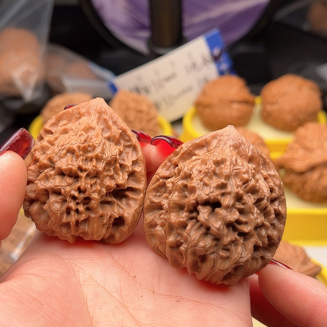 文玩核桃把件蔡*绅官帽