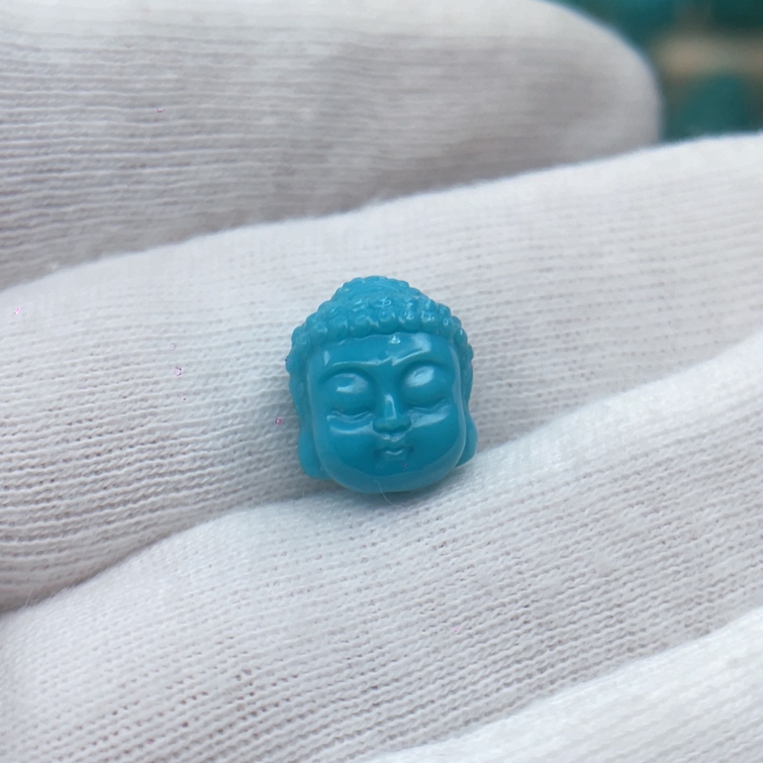 绿松石未镶嵌颈饰卡10-11.6-8.5