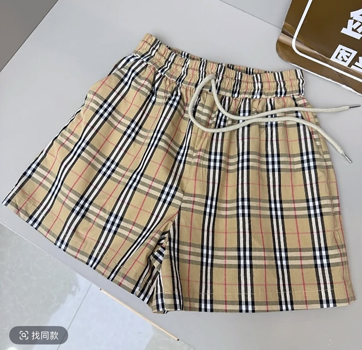 蜜姐家 新款时尚百搭休闲格子短裤