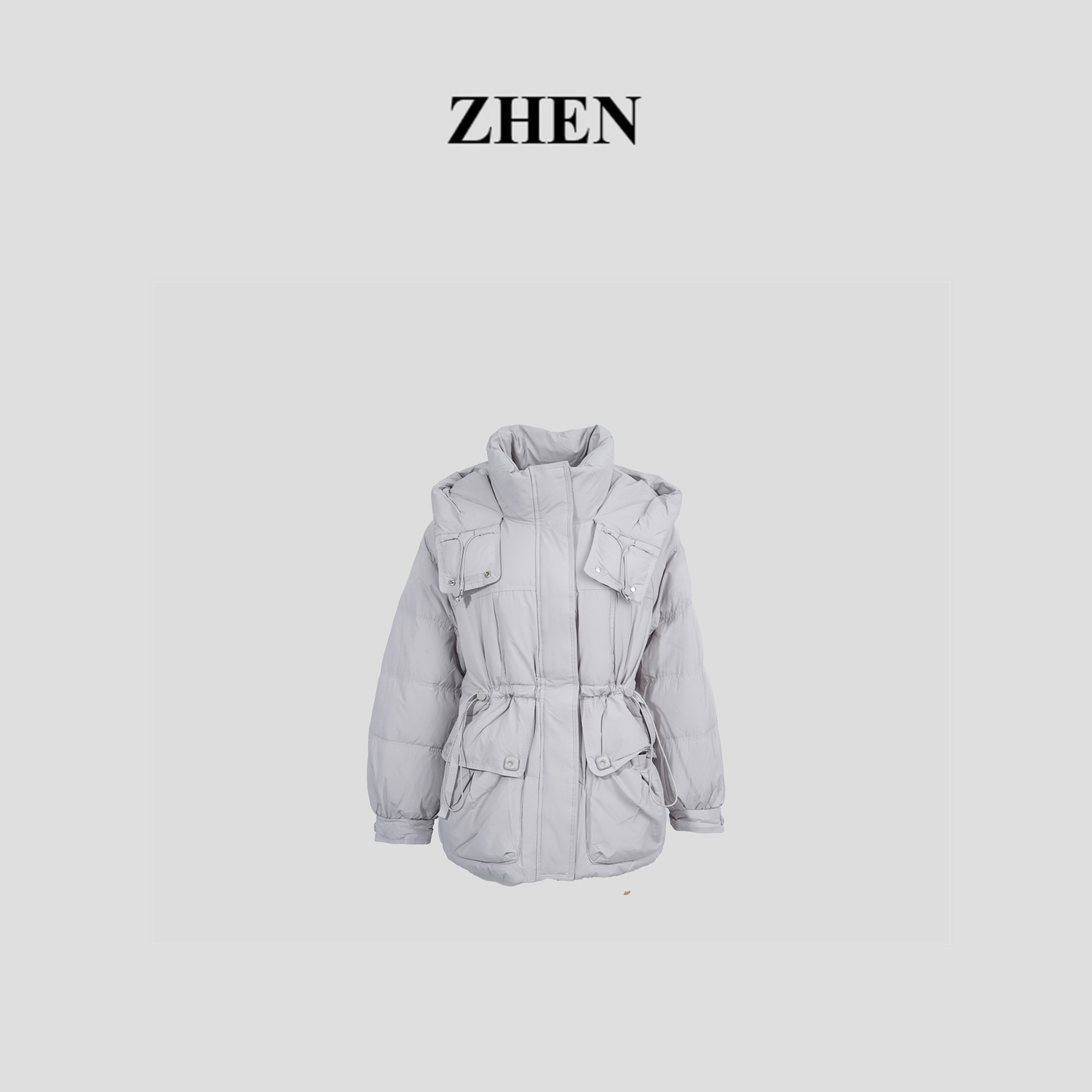 【ZHEN】新款简约纯色羽绒服 Y5F56069B-1