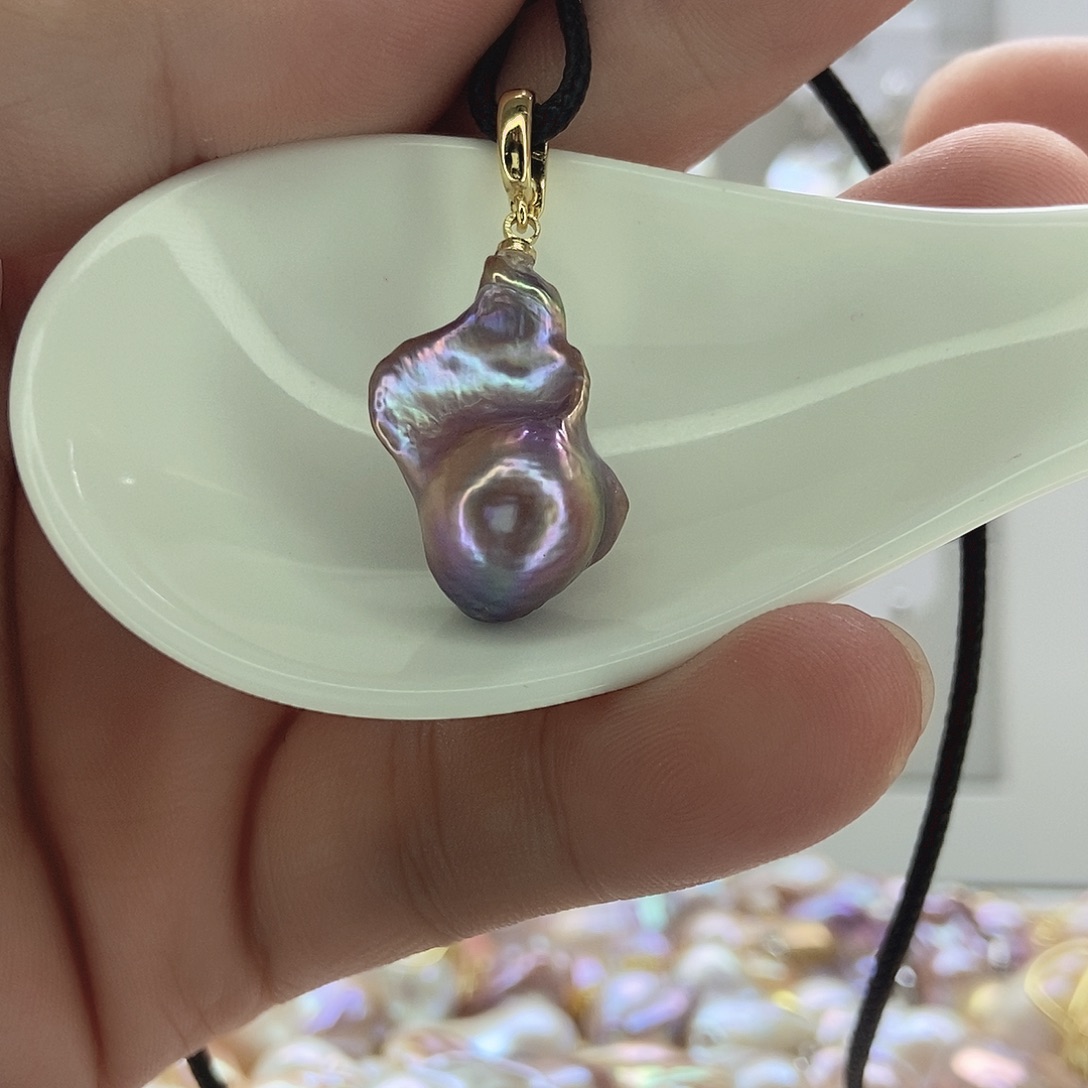 颈饰银S925镶嵌淡水珍珠