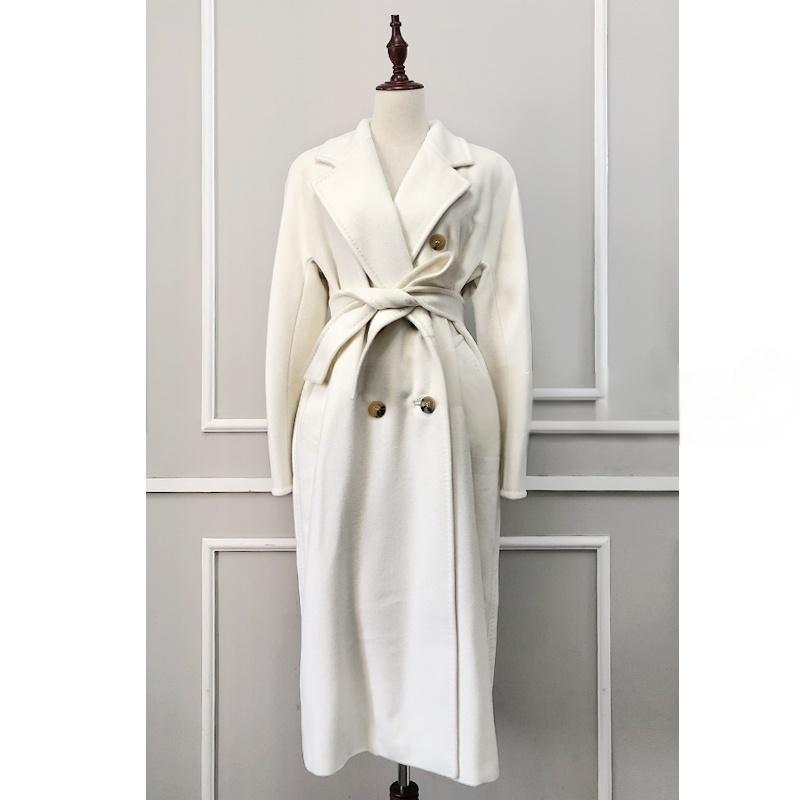 未使用 MaxMara 花花 101801 大衣  白色 羊毛/山羊绒 TP033489