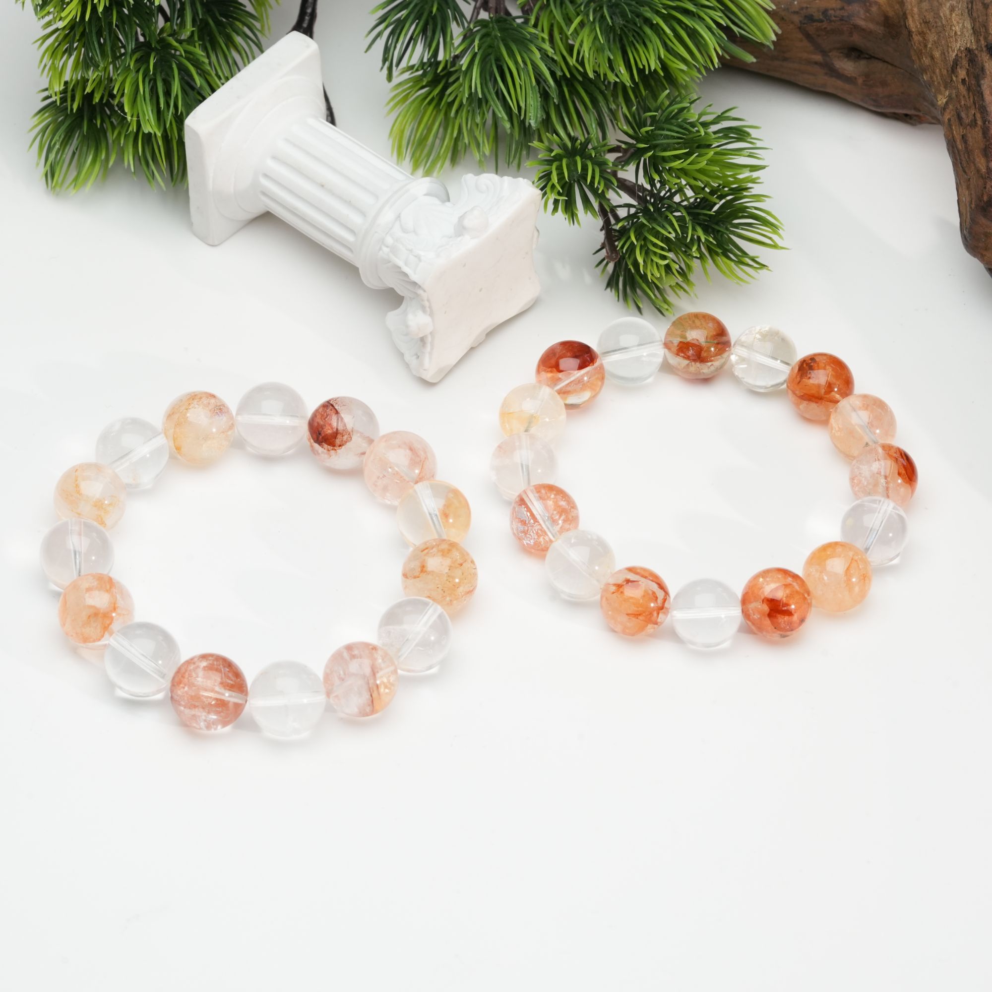 【小北好物】红胶花水晶手串约13mm【多样性发一件】QK23X39