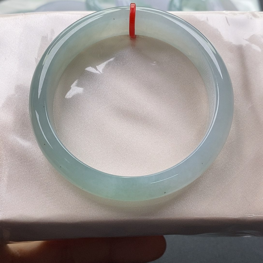 心***语翡翠未镶嵌手镯5354正圈