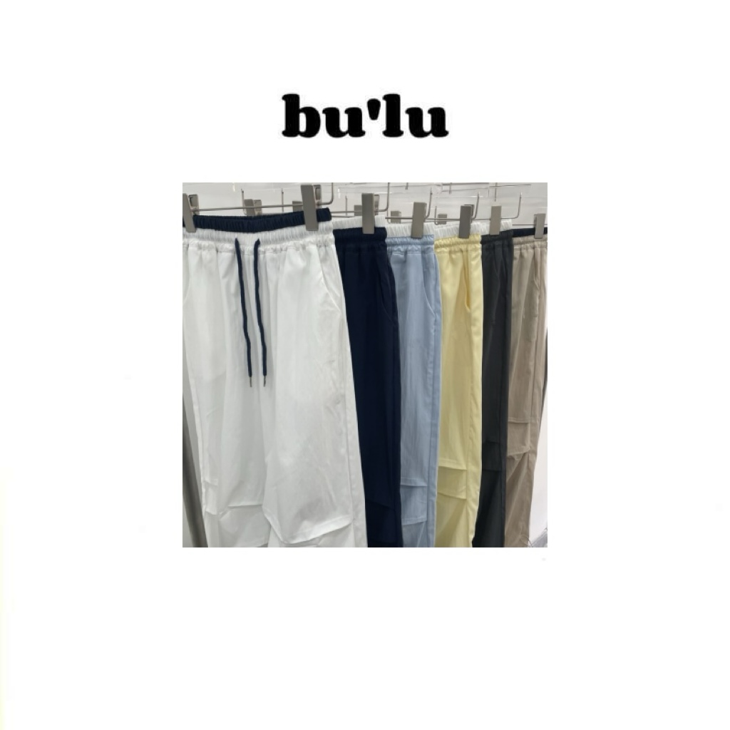 bu'lu “啊~喽新款”~欧货夏季字母刺绣休闲拼腰两穿裤