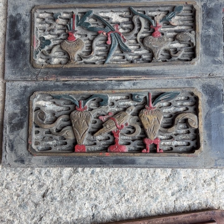 香榧木香樟木木雕一对