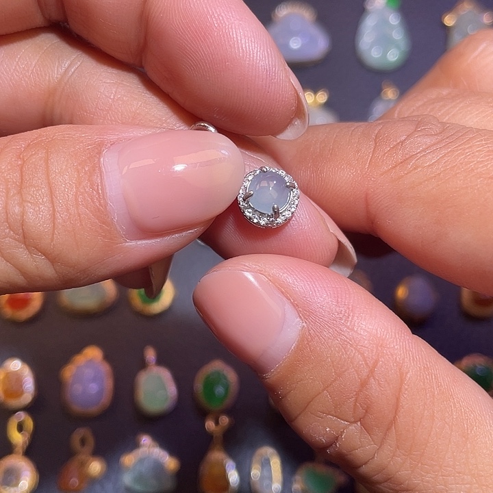 翡翠银S925镶嵌颈饰