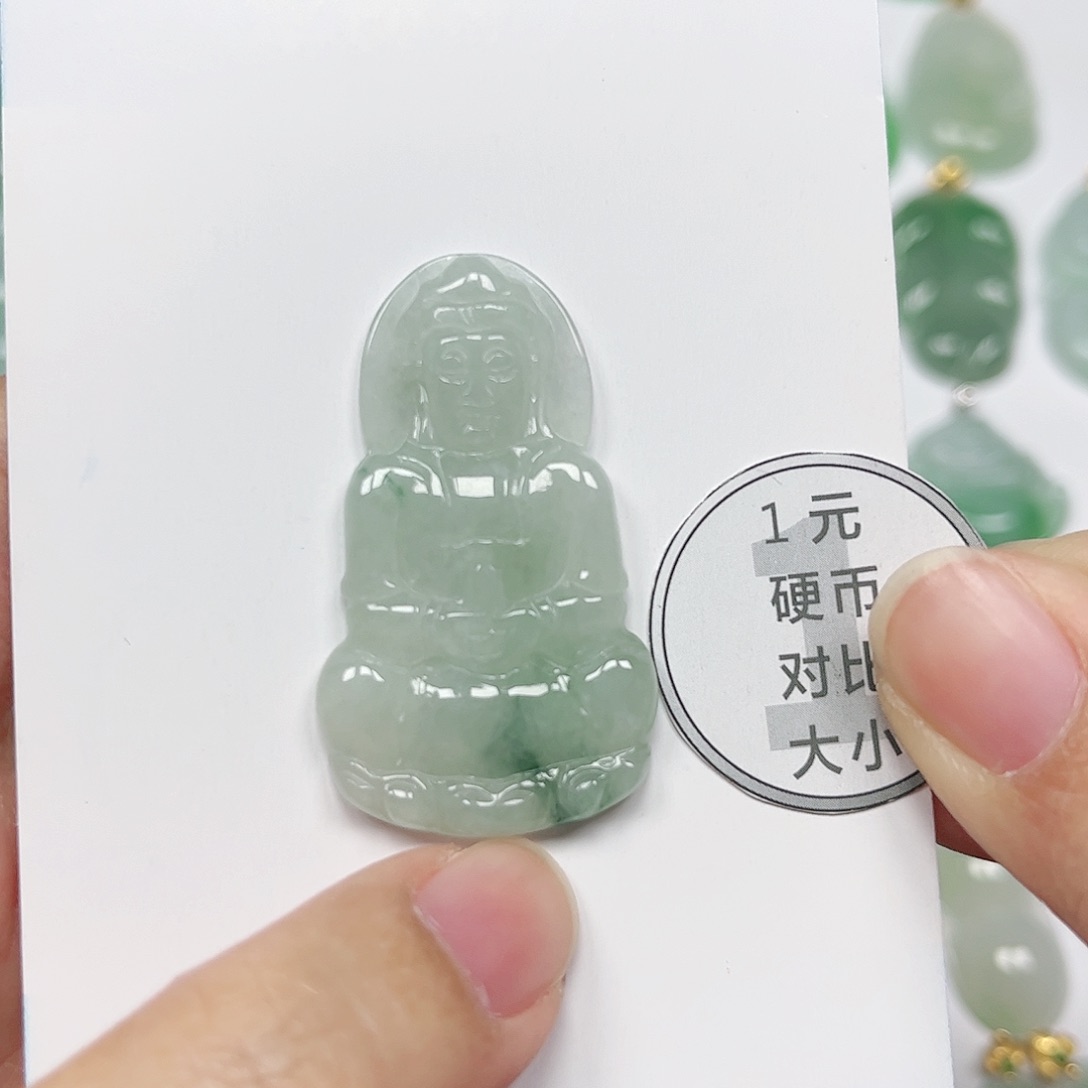翡翠挂件未镶嵌四会天然A货翡翠