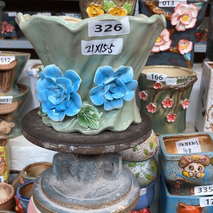 紫砂花盆粗陶材质多肉花盆