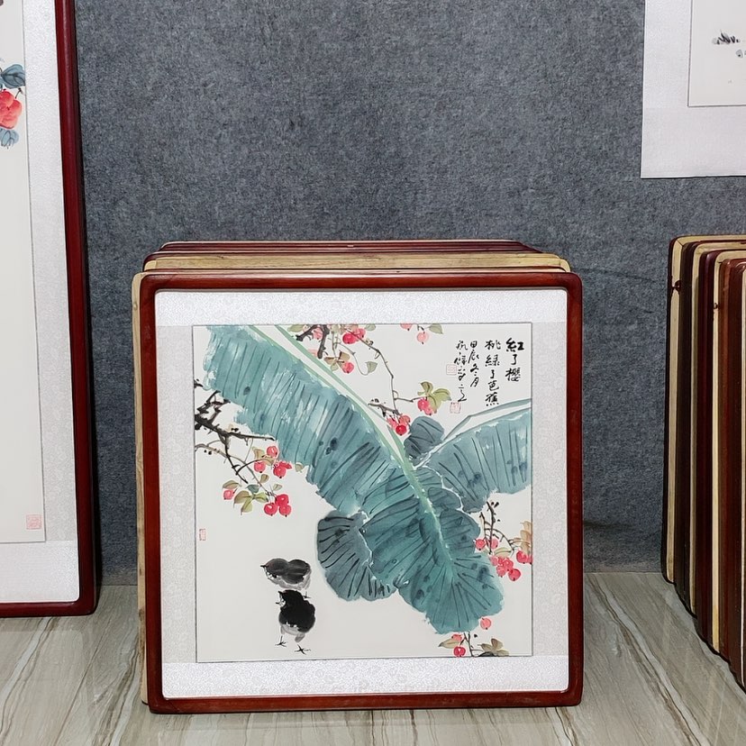 【闪购商品】国画书画作品带框65×65厘米