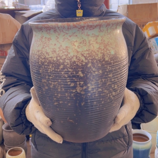 紫砂花盆高30口24———-