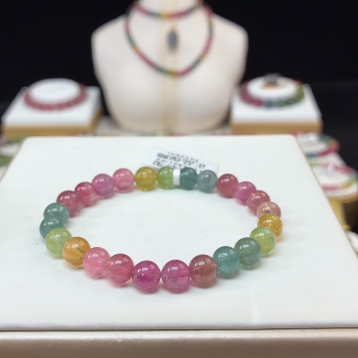 未镶嵌碧玺手链7.2mm±