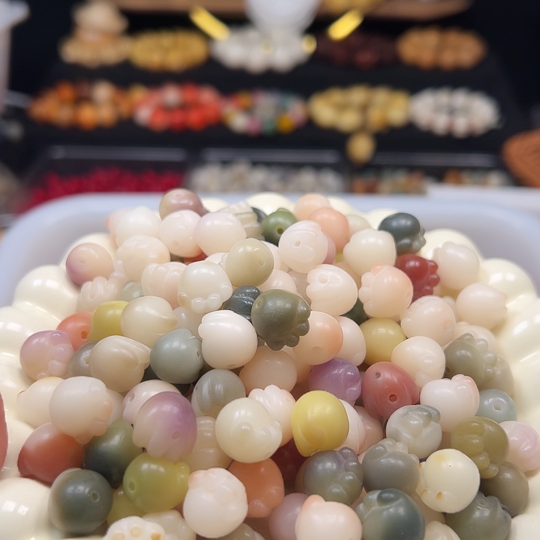 菩提根/象牙果手串卡12多宝猫爪40颗
