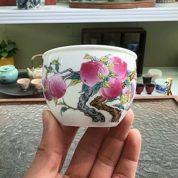 青花瓷器茶具茶叶罐玻璃杯个人杯