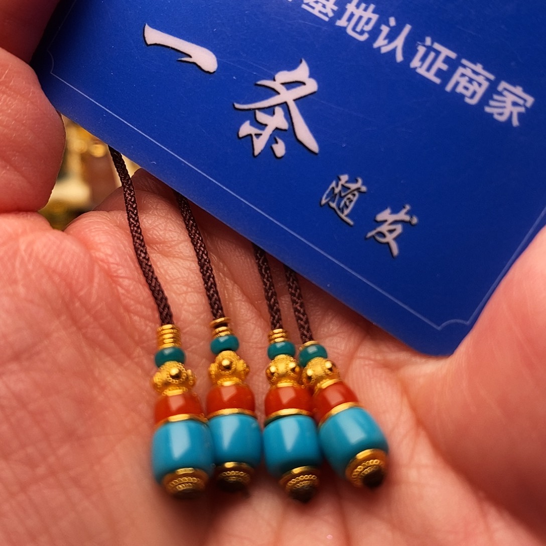 绿松石配饰18K金镶嵌