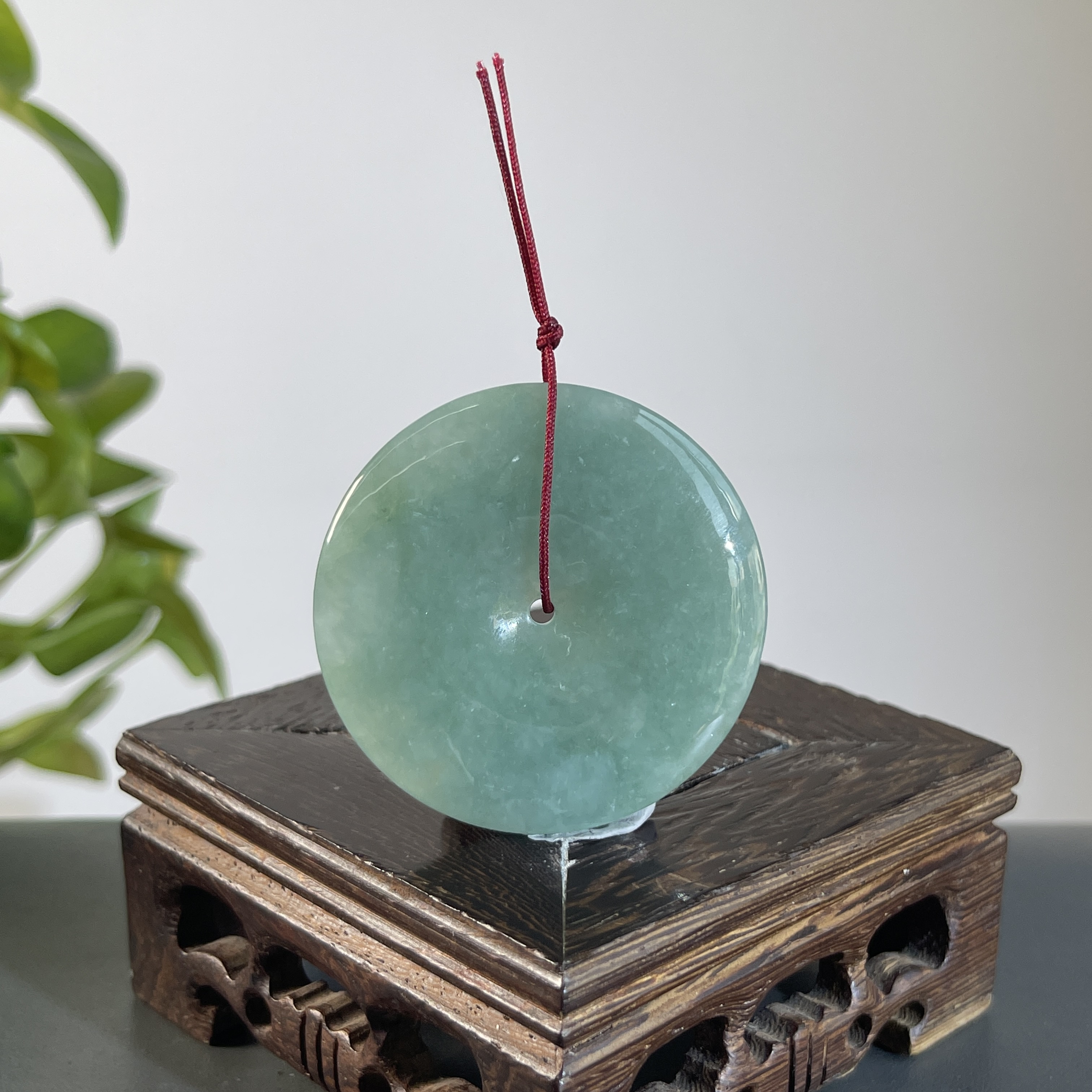 JGB30-32  天然缅甸A货翡翠  平安扣