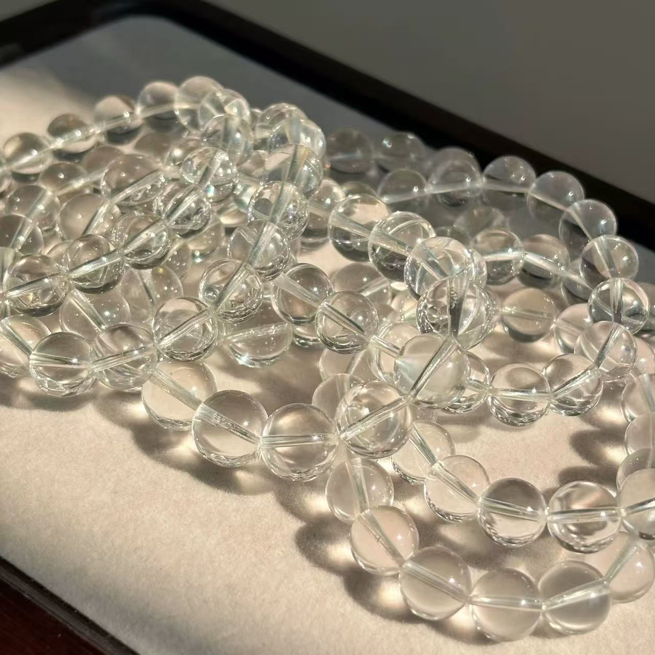 喜马拉雅高频能量白水双A纯净经典手串