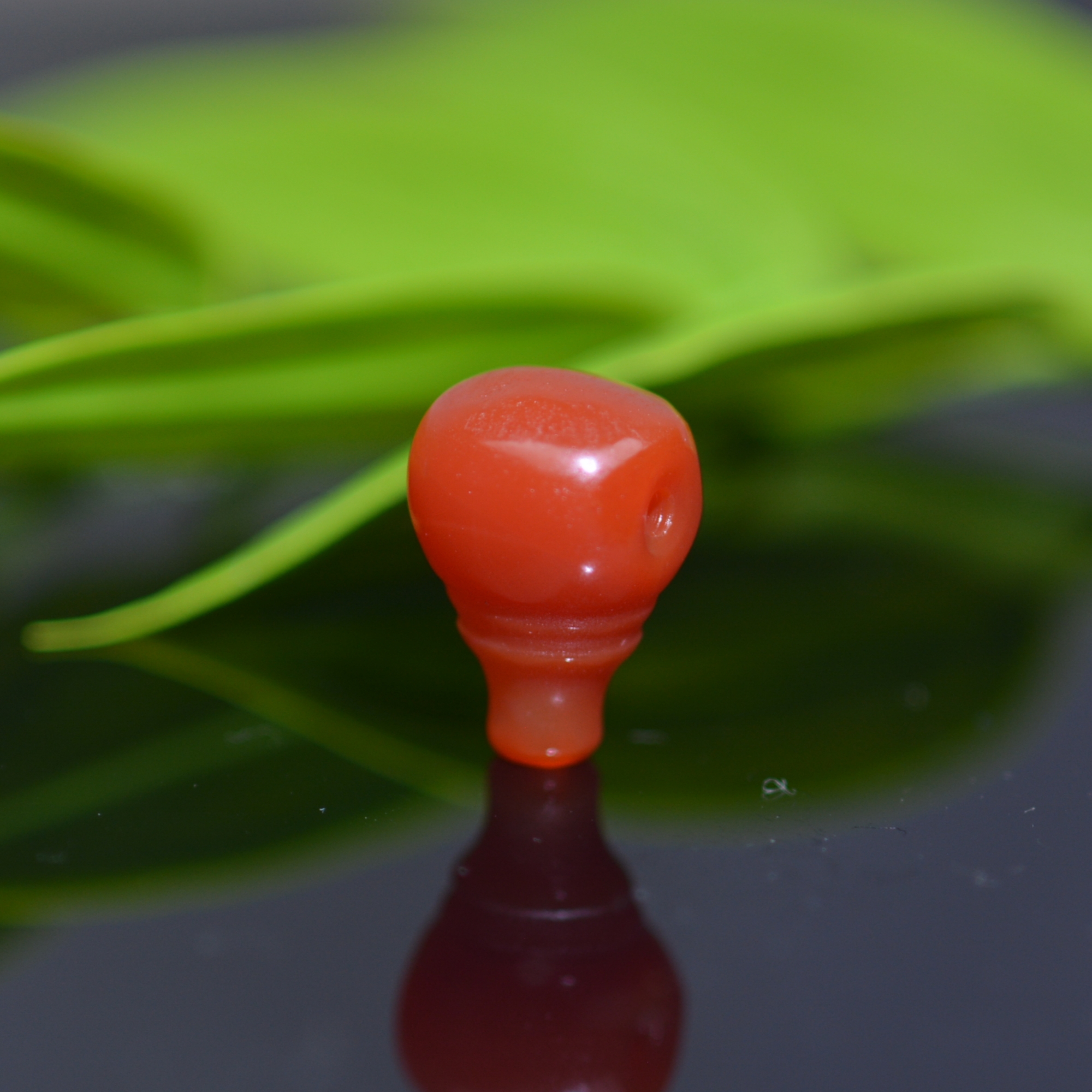 天然原矿无优化红玛瑙满色满肉冰红11mm一体三通文玩搭配DIY配珠