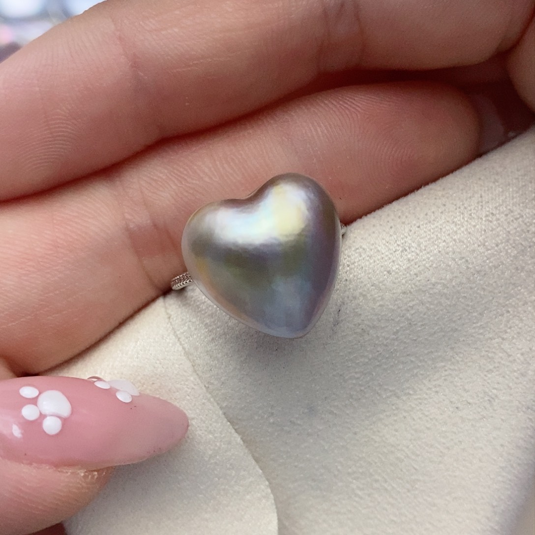 【闪购商品】拼合珍珠（马贝珠）戒指银S925镶嵌