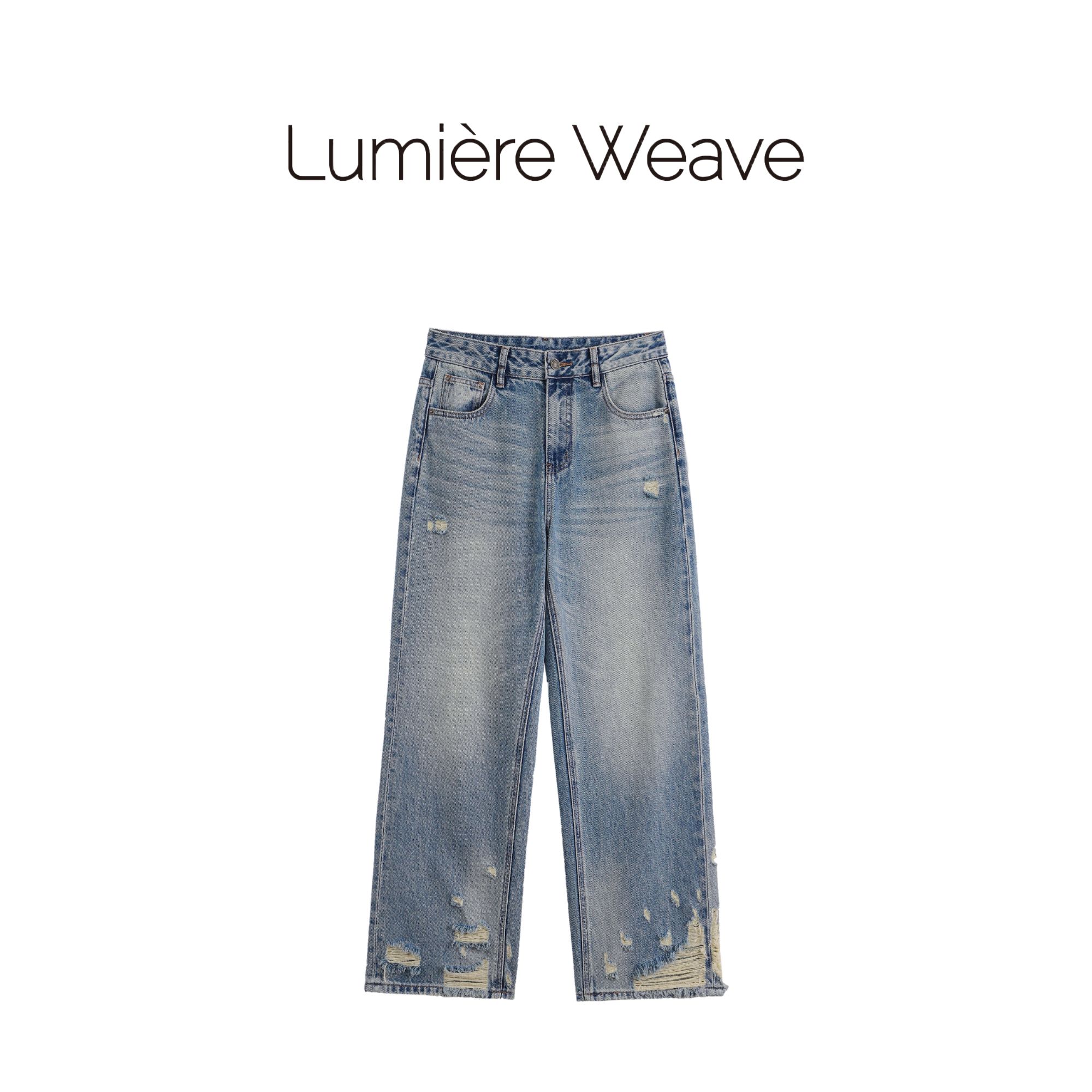 LumièreWeave 【自在牛仔】 LWKA1009水洗磨破牛仔裤