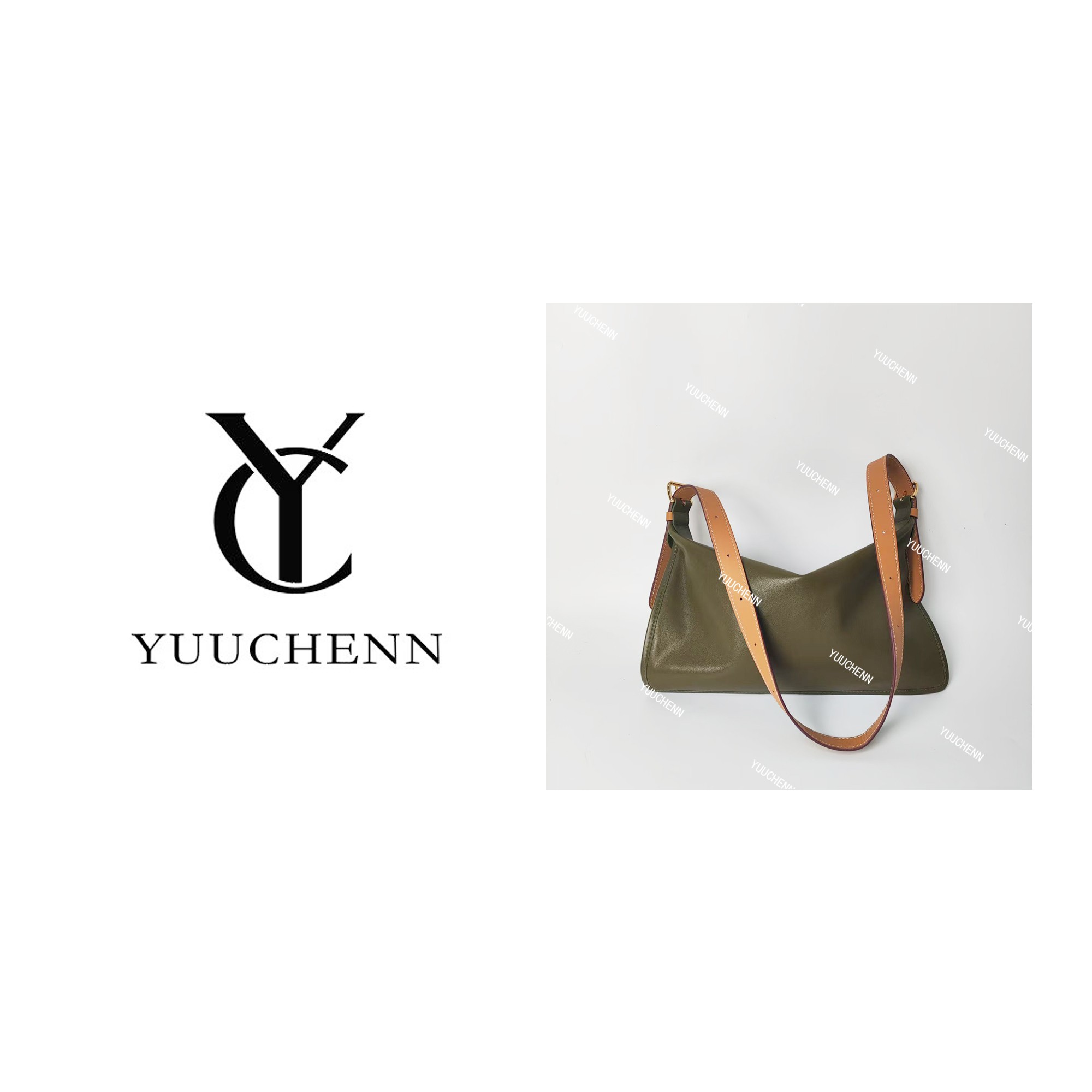 YUUCHENN/36cm原创设计高定真皮包 HH5783
