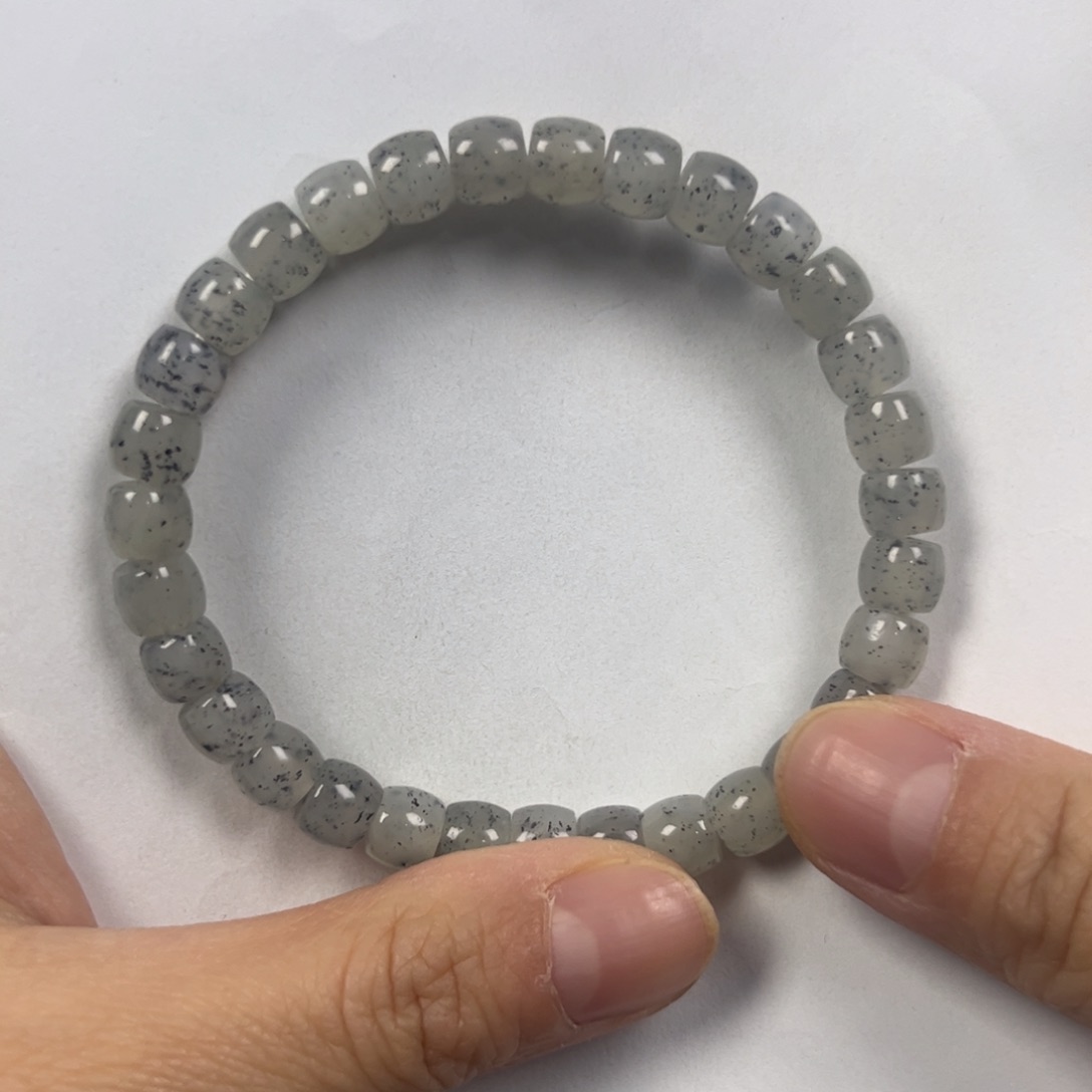 和田玉手链未镶嵌卡7.1直切