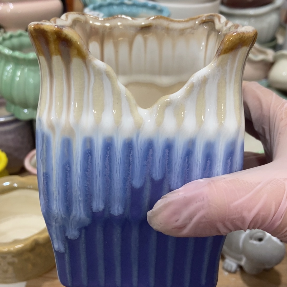 红陶高温陶瓷花盆