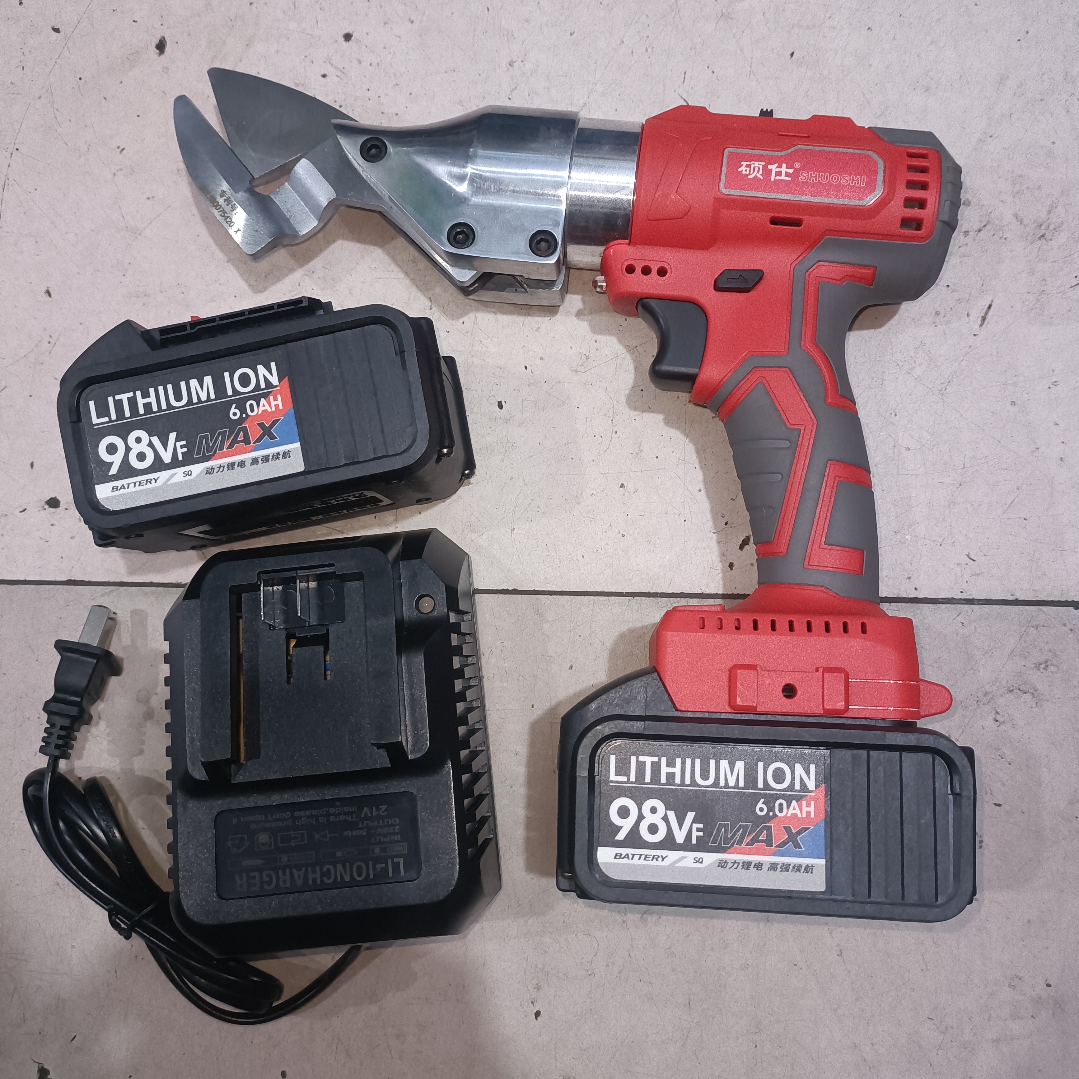 锂电铁皮剪 铁皮剪 充电铁皮剪 电动铁皮剪 双大电池铝合金齿轮箱